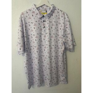 Nicklaus Golf Polo Shirt‎ Tropical Print Performance Stretch XL